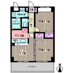 Ｓｕｎｎｙ　Ｇａｒｄｅｎ・307号室の間取り