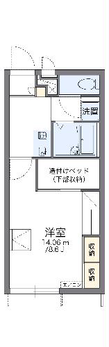 レオパレス貝塚の間取り