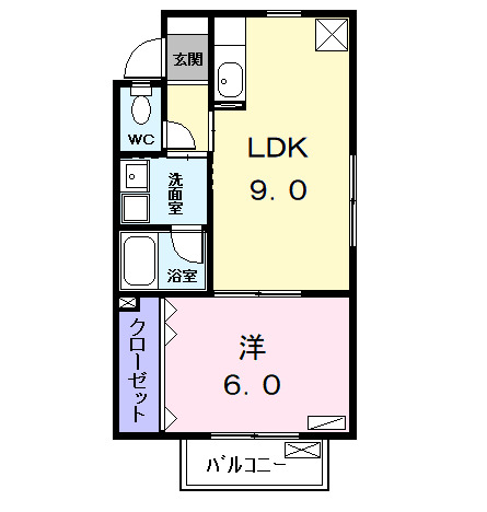 コーポ上流Ⅱの間取り