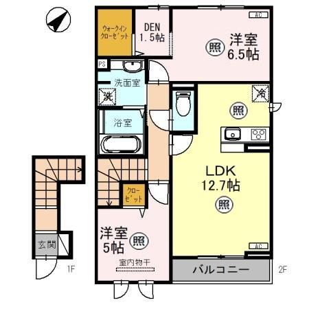 コーポ田村№15の間取り