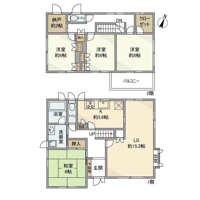 安食台戸建・1号室の間取り