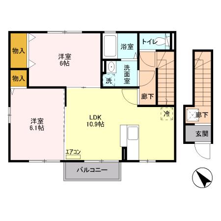 コトー・ルシエル Aの間取り