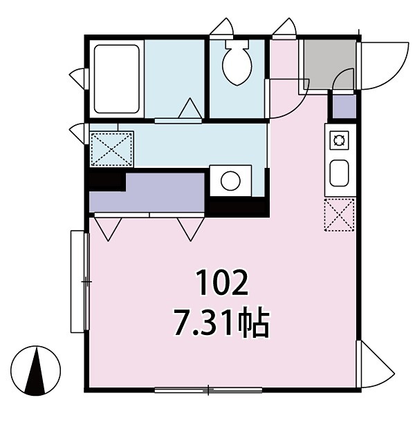 MYフレア・102号室の間取り