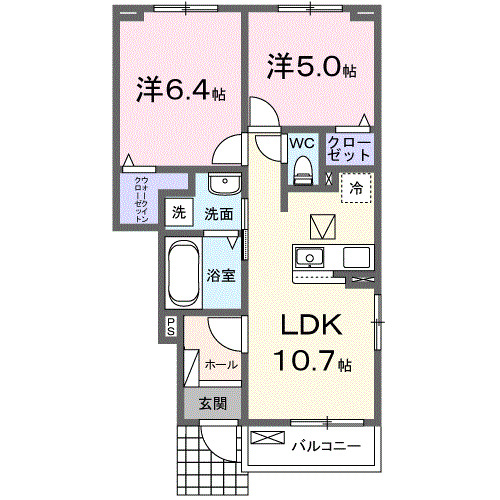 デライト 富士 Aの間取り