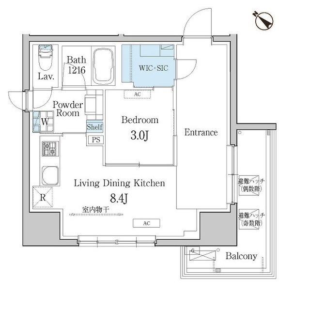 デュオフラッツ池尻大橋の間取り