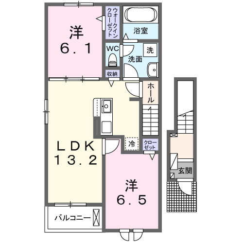 ルノン Ⅰの間取り