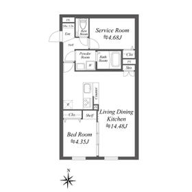 ＳＯＬＡＳＩＡ　ｒｅｓｉｄｅｎｃｅ世田谷代田・0101号室の間取り