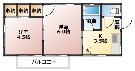 竹内アパートの間取り