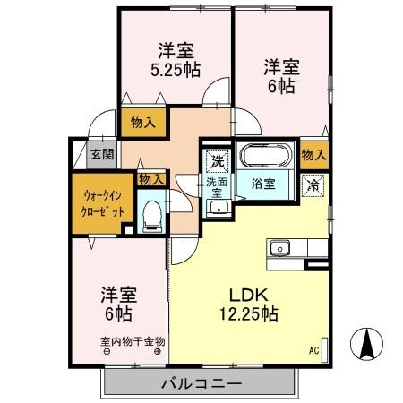 リビングタウン平柳 Bの間取り