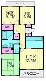 鵜の木リリエンハイム・302号室の間取り