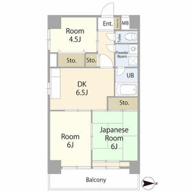 フローラル豊島園・404号室の間取り