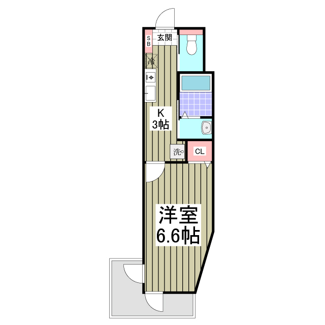 リポス瀬谷B棟の間取り