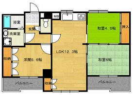 二村マンションの間取り