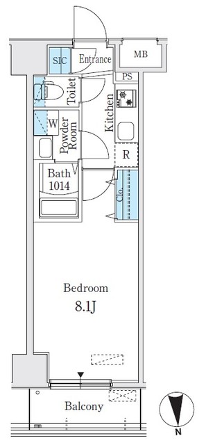 プレイズシード名駅北の間取り
