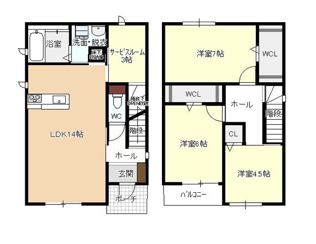 坂牧日吉57KODATEXⅤBの間取り