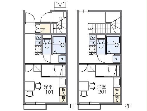 レオパレスプルメリアの間取り