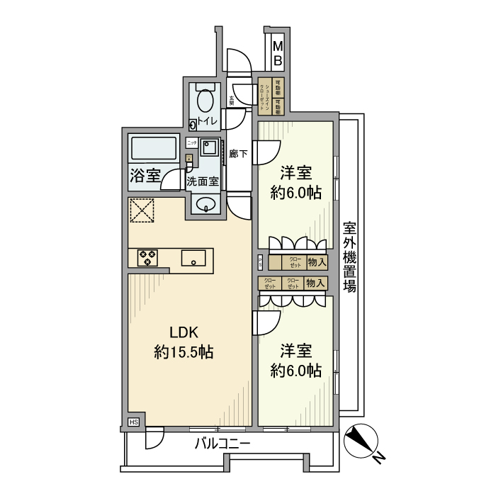 オープンレジデンシア白山・403号室の間取り