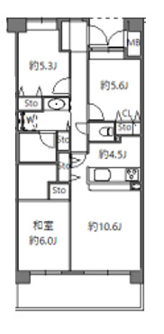 アソシエール溝の口の間取り