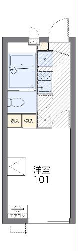 レオパレスシティーEの間取り