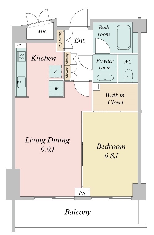 パークプレイス三田・0304号室の間取り