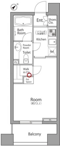 中丸町の完工年月(2007年11月)築の賃貸マンションの間取り