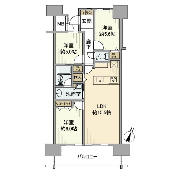 ダイアパレス上社駅前の間取り