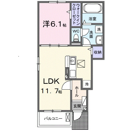 プラーム岡部 Ⅱの間取り