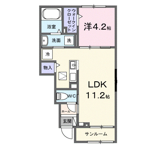 ヒカルサ見付サウスⅡの間取り