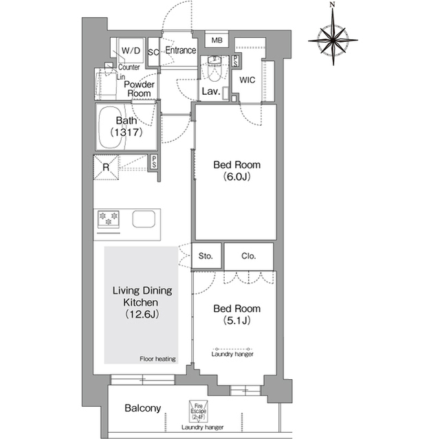 コンフォリア・リヴ文京護国寺の間取り
