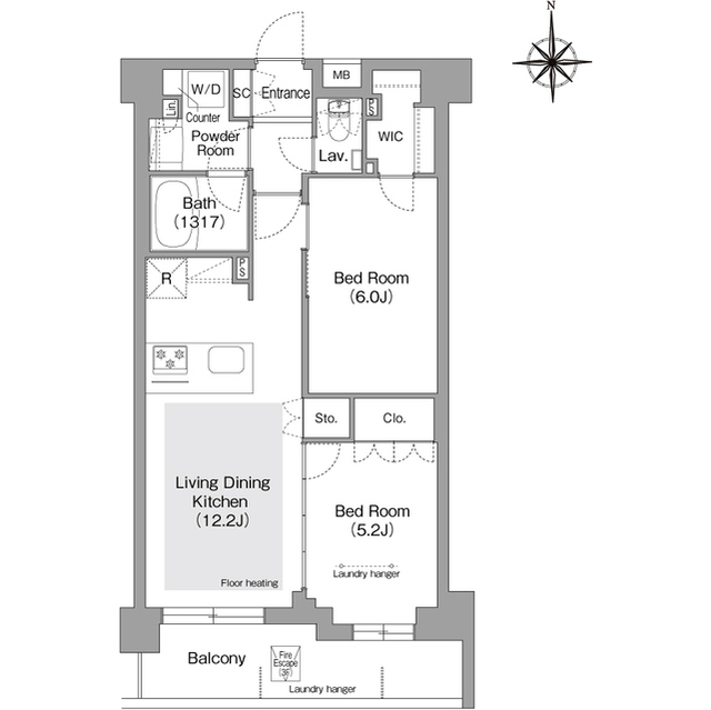 コンフォリア・リヴ文京護国寺の間取り