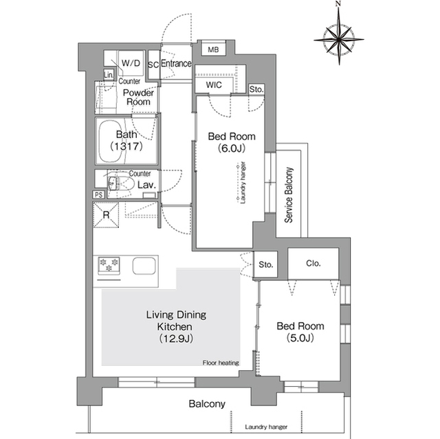 コンフォリア・リヴ文京護国寺の間取り