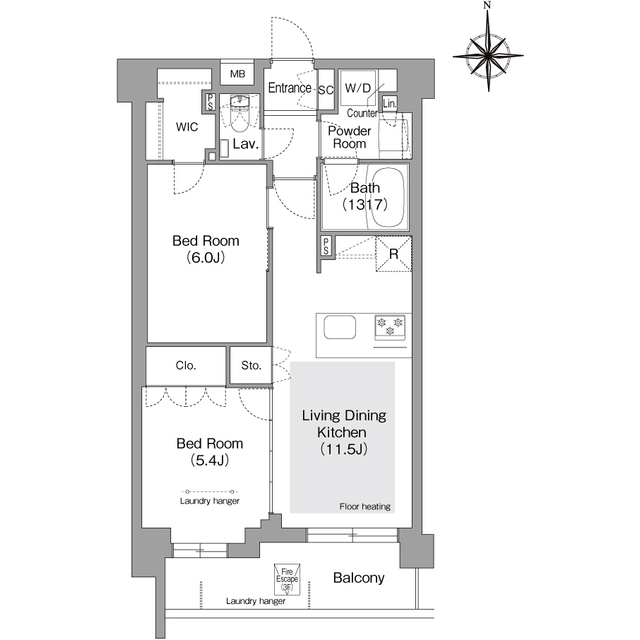 コンフォリア・リヴ文京護国寺の間取り