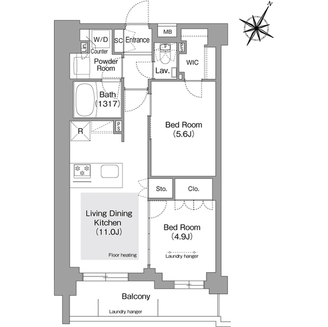 コンフォリア・リヴ文京護国寺の間取り