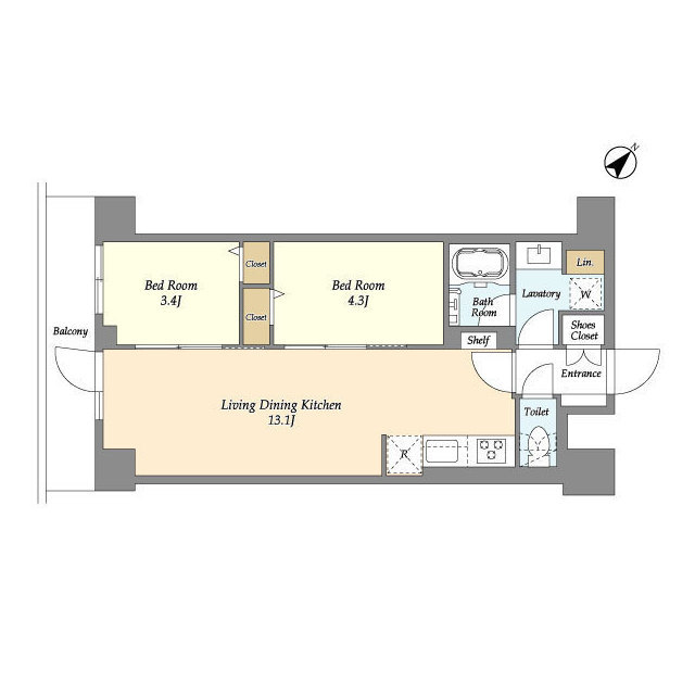 グランカーサ平井の間取り