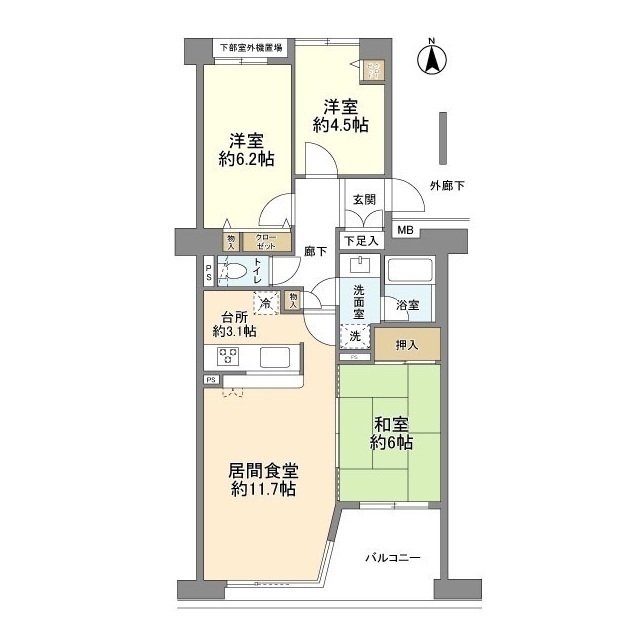 モナージュ旗の台の間取り