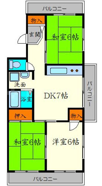 マンション雅Ⅱの間取り
