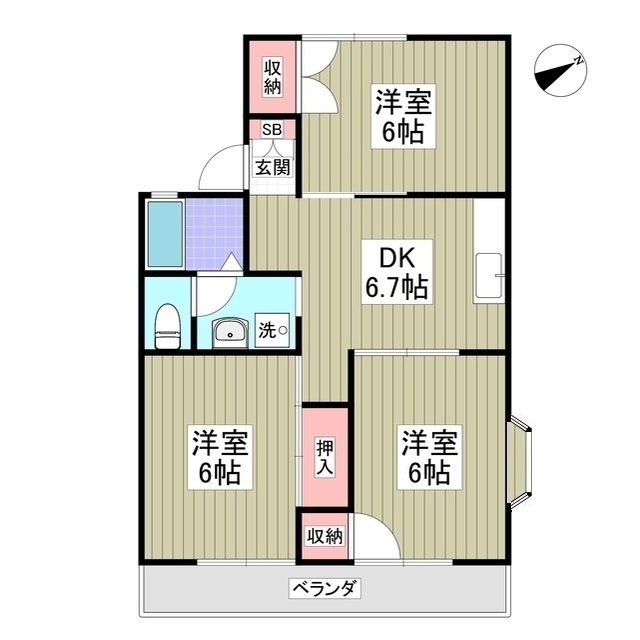 コンフォートあさかの間取り