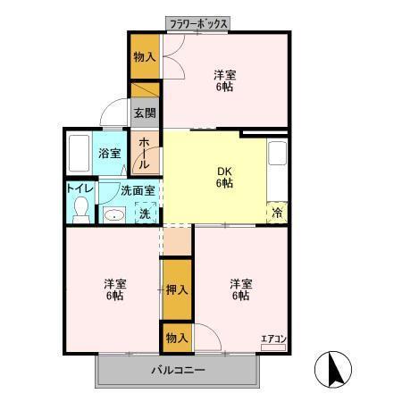 パールハイツ米村の間取り