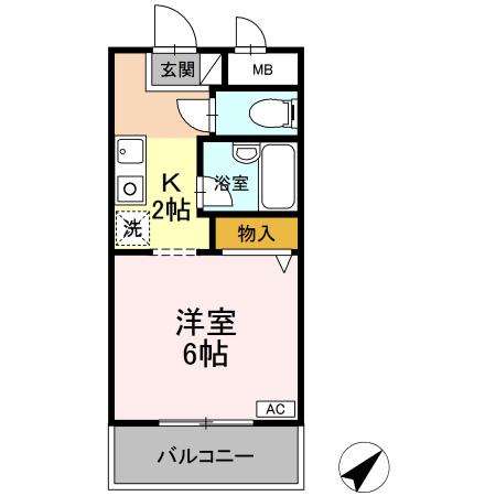 EXCELCOURT124ーBの間取り