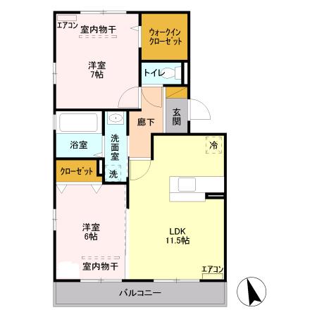 クレディ Aの間取り