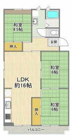 朝霞田島団地1号棟の間取り