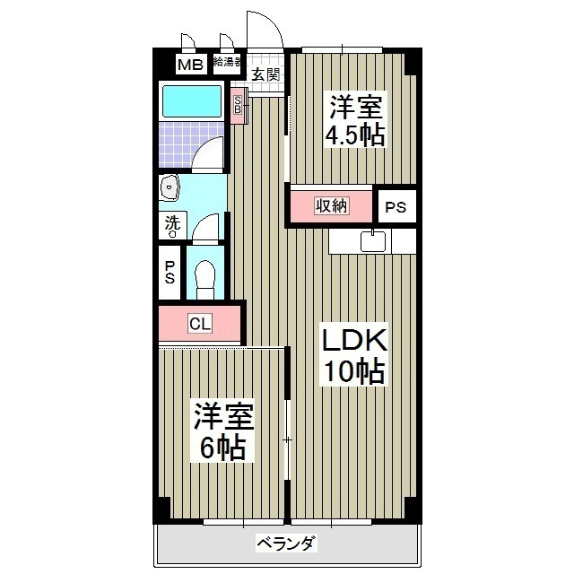 リブレス東浦和　旧東浦和ハイツの間取り