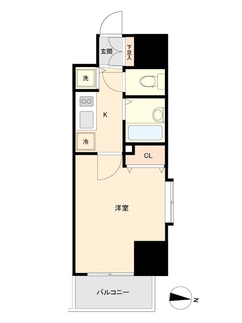 ＣＩＴＹ　ＳＰＩＲＥ　両国・1304号室の間取り