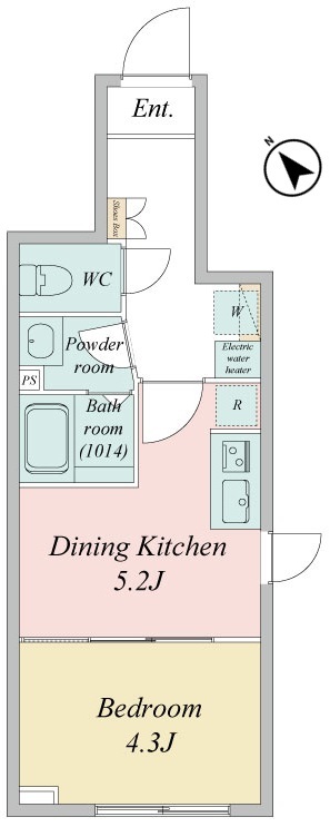 ＬｉｖｅＦｌａｔ門前仲町・0202号室の間取り