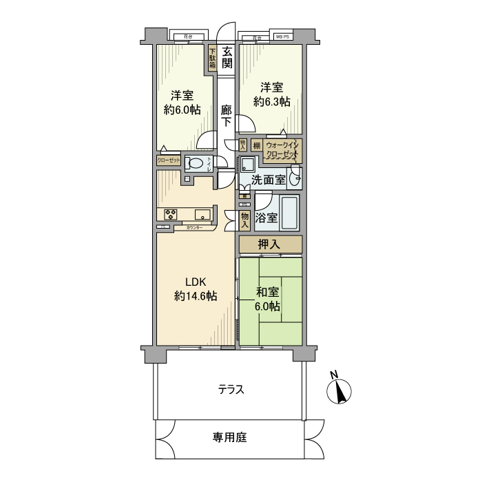 クリオ保土ヶ谷伍番館の間取り