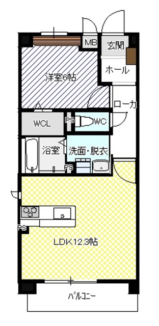 ソレアードⅥの間取り