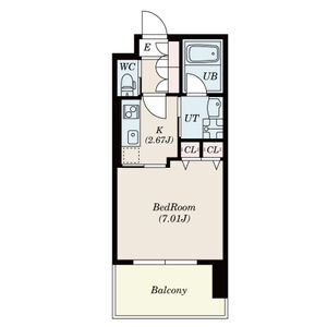 アプリーレ南堀江の間取り