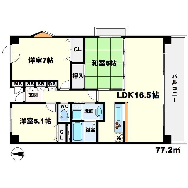 クレセント千里中央の間取り