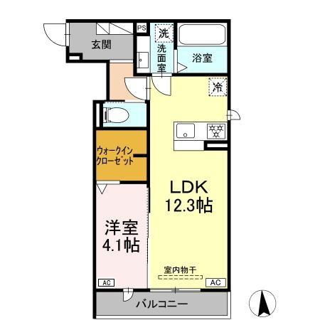 (仮称)D-ROOM中島の間取り