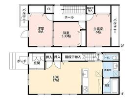 幸四丁目貸家(中)の間取り